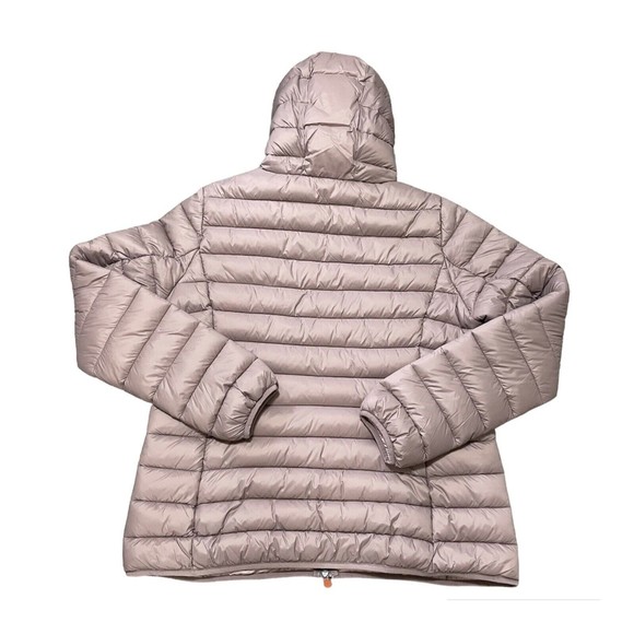 Save The Duck Giga 15 Daisy Hooded Puffer Jacket Hood - Women’s Size 1X Pink - Picture 9 of 9